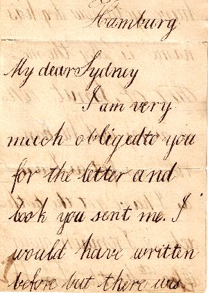 Tom's letter to Sydney, 1836 (page 1)